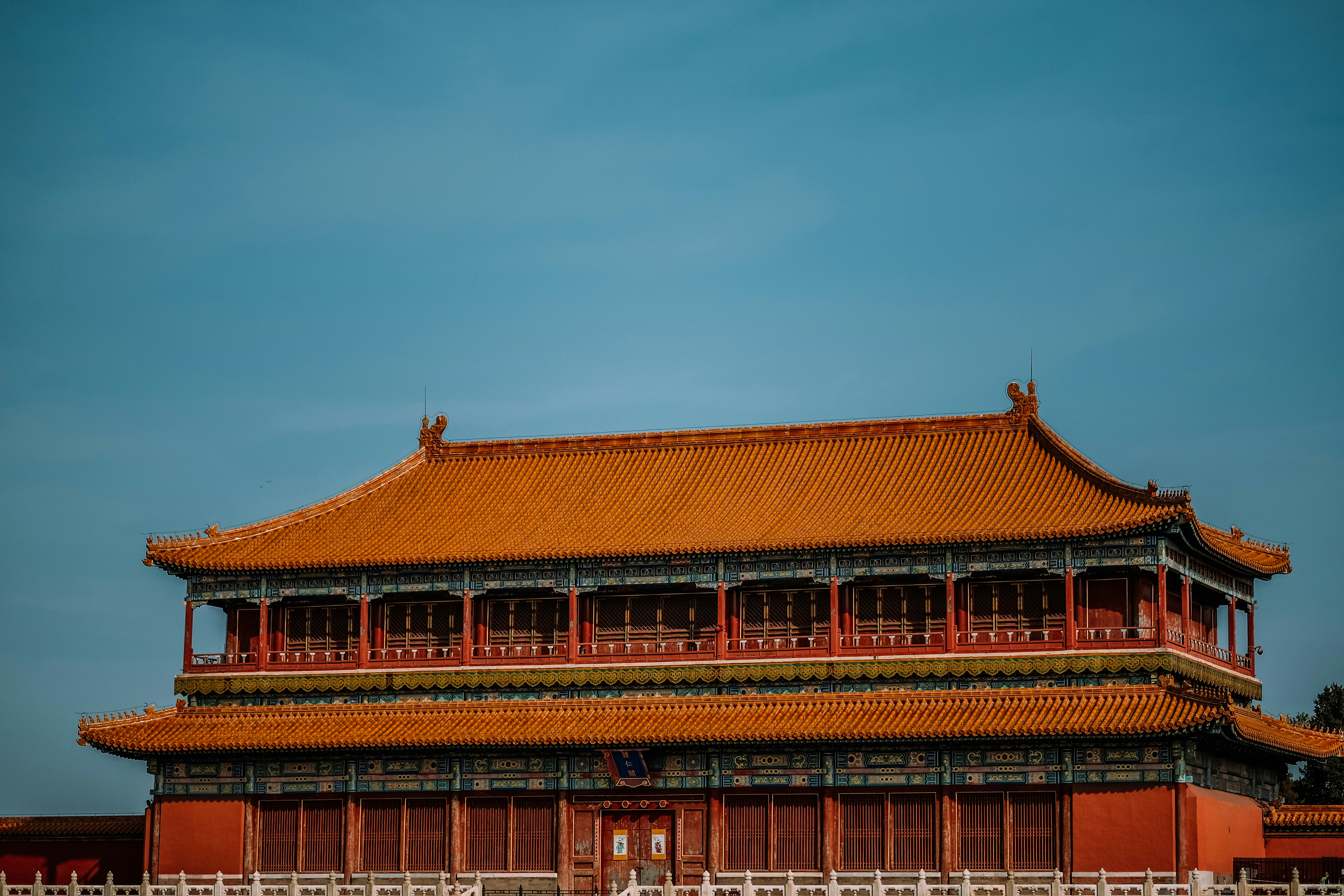 orange temple under blue sky during daytime