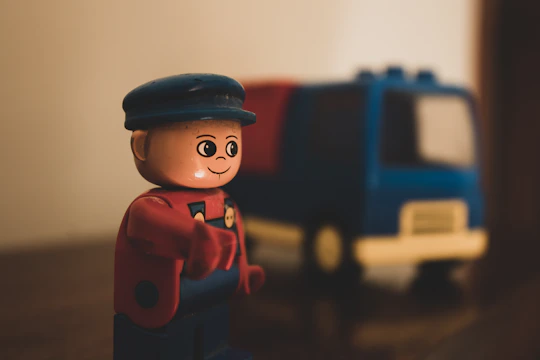 red and blue LED figure