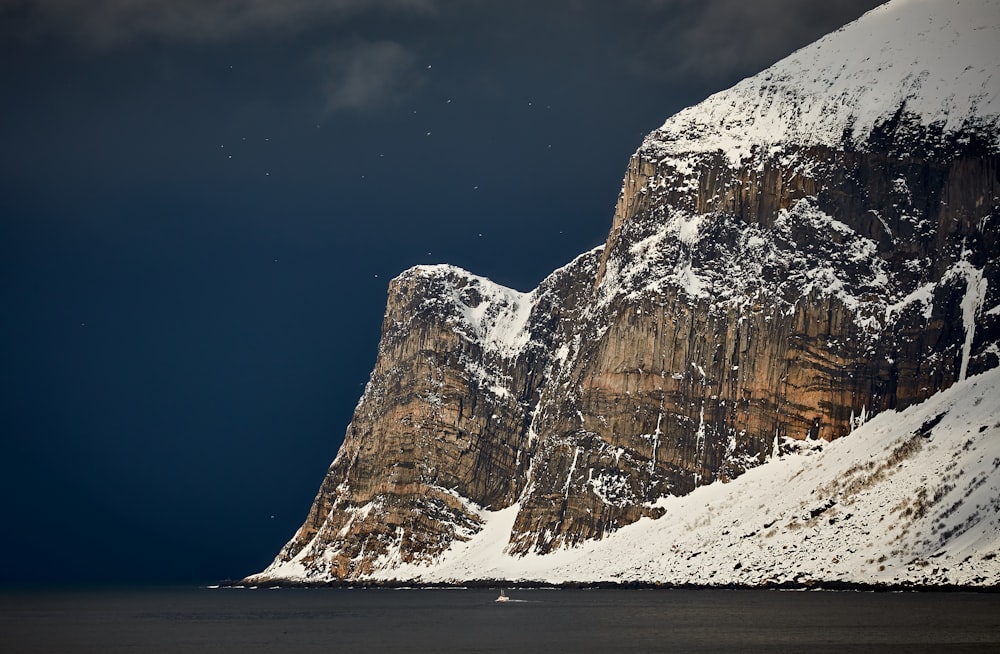 landscape photography of white and brown mountain