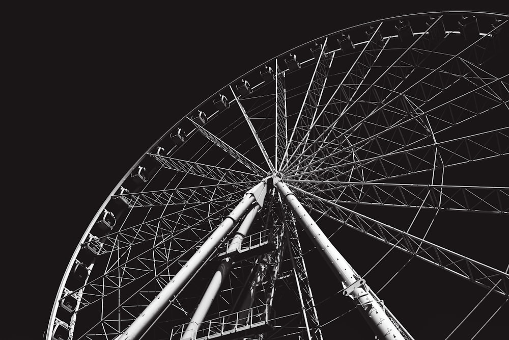 low-angle photography of Ferris Wheel during night