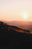 A serene landscape photograph with soft natural lighting at sunset.