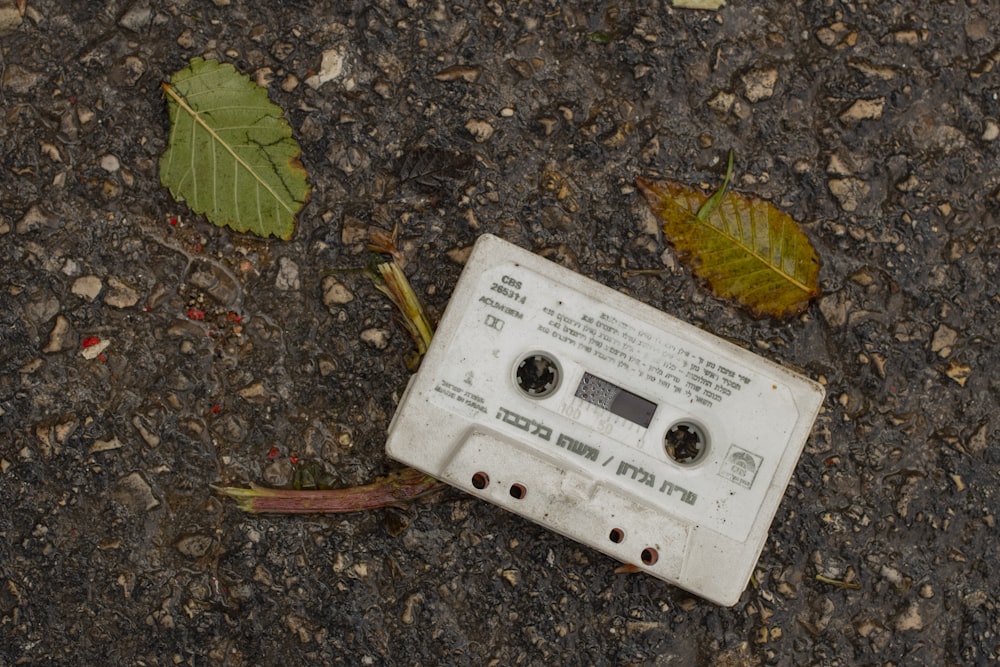 gray and black cassette tape