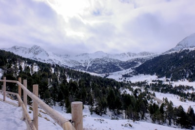 wooden fence and snow-covered field andorra google meet background