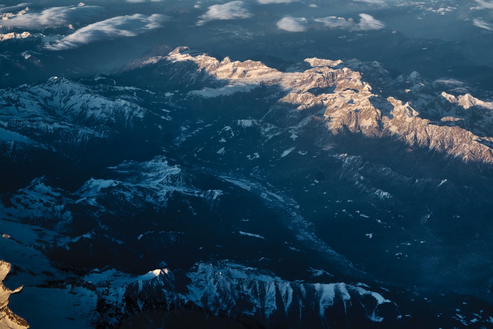 aerial photo of mountains