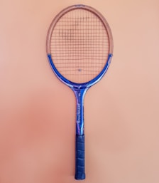 blue and brown tennis racket