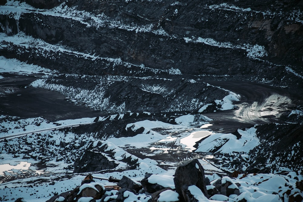 mountain covered with snow