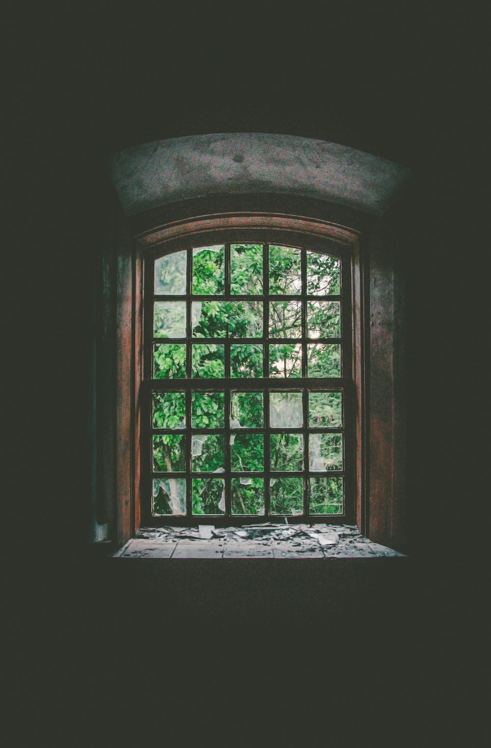 black framed clear glass window closed during daytime