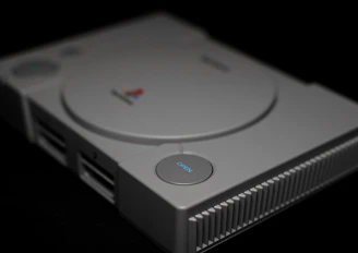 grey Sony PS1 console