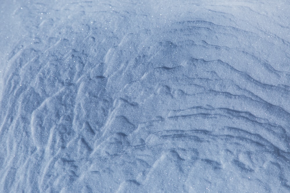 a close up of a snow covered ground