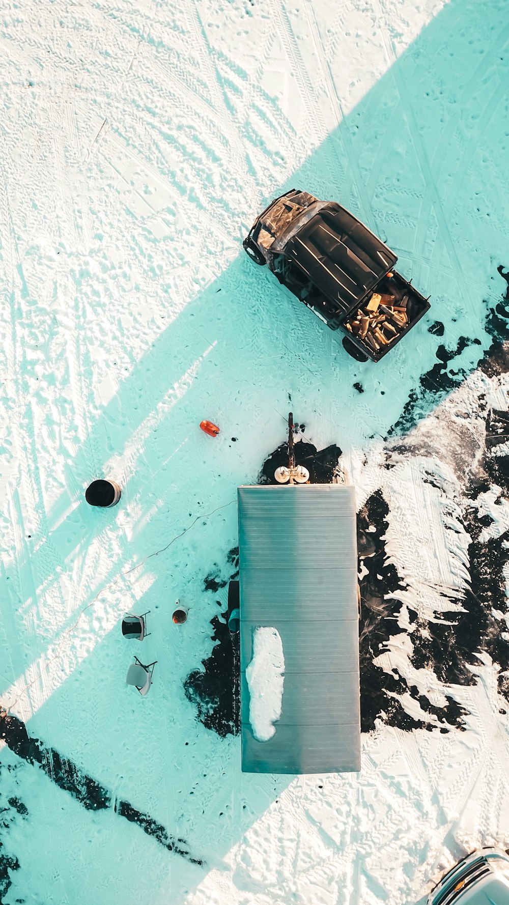 parked vehicle beside house