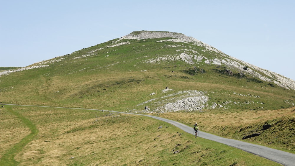 Grüner Berg tagsüber