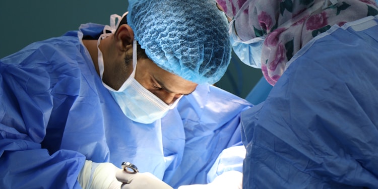 doctor having operation
