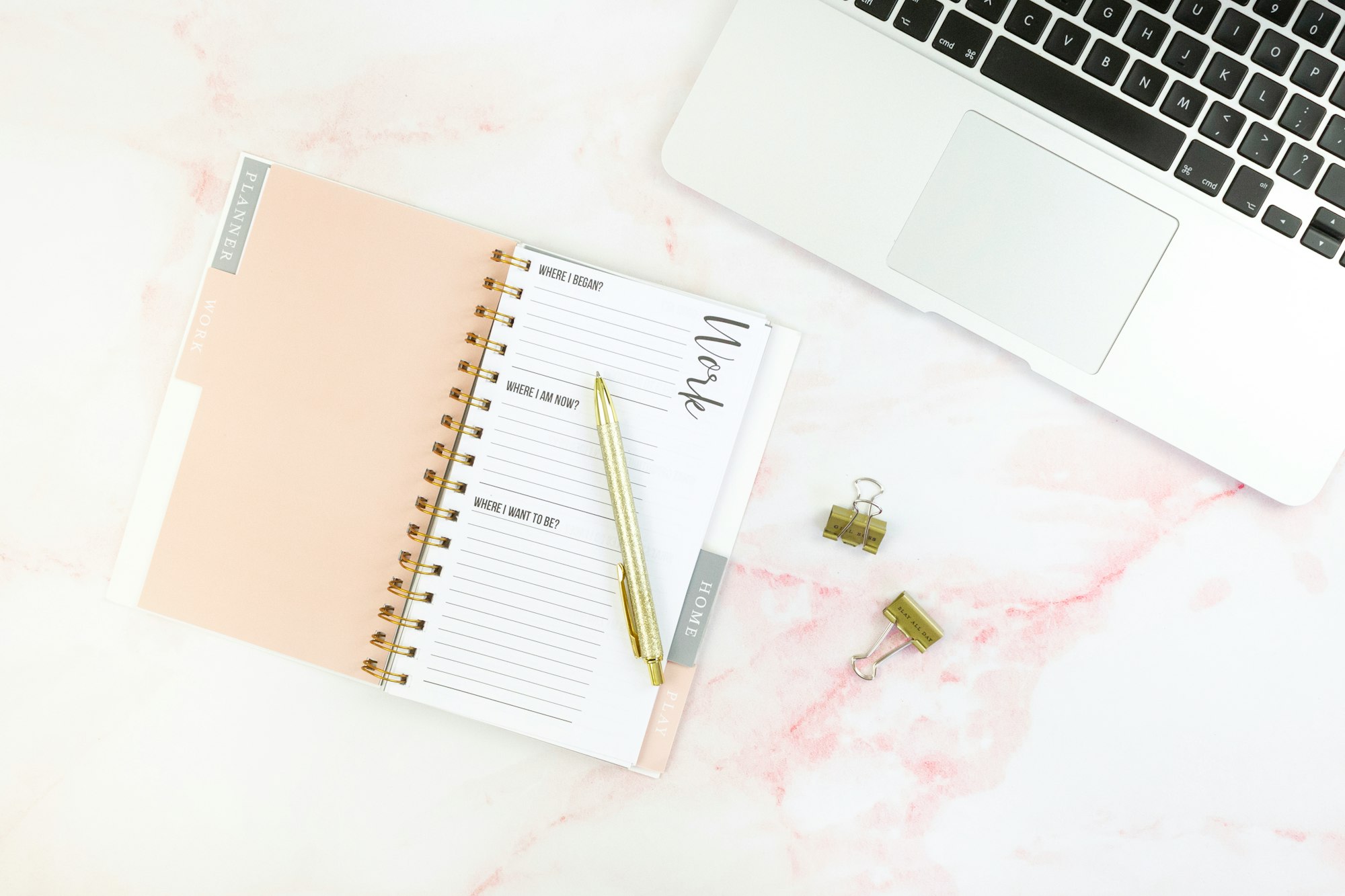 Feminine Workspace Flat Lay