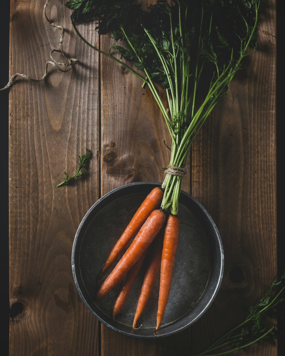 orange carrots in bowl