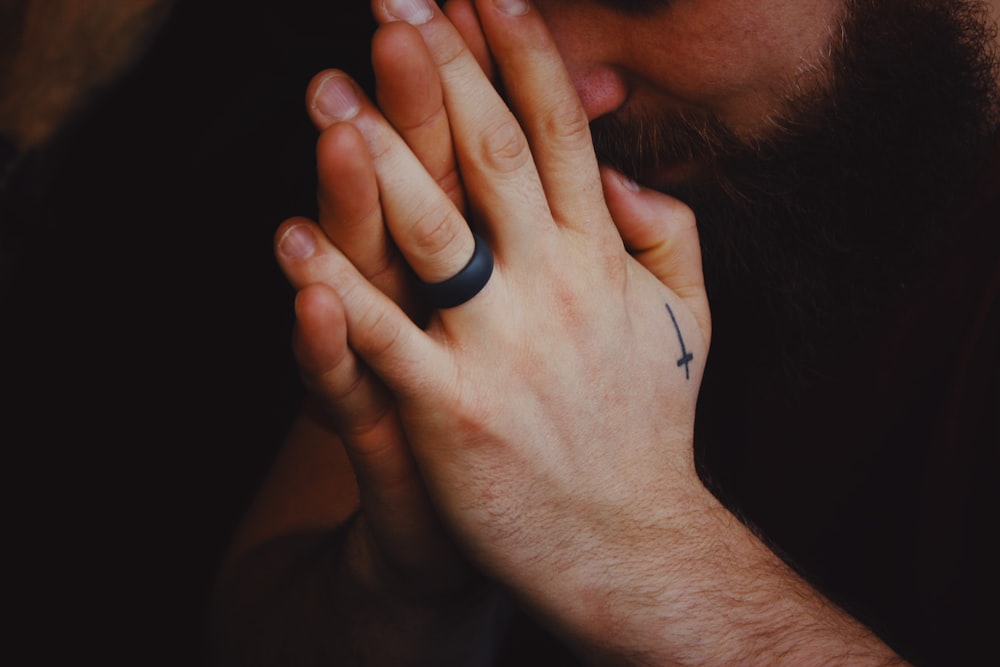 man praying