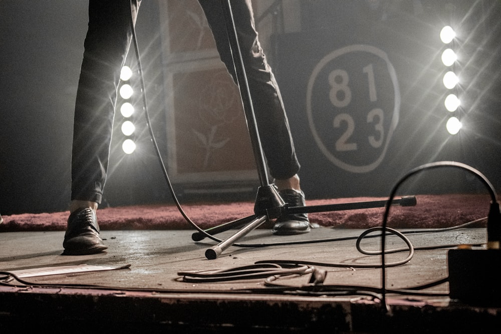 person standing on stage