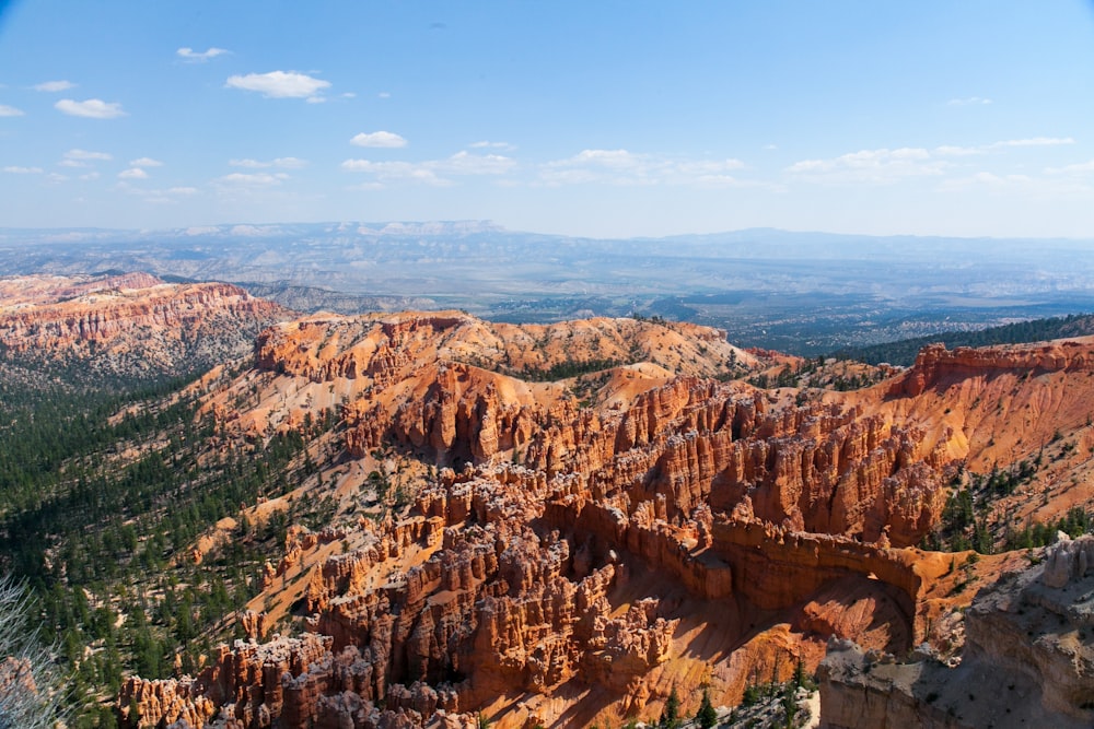 brown mountain aerial scenry