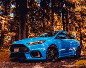 blue Ford Fiesta 5-door hatchback