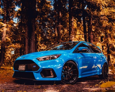 blue Ford Fiesta 5-door hatchback