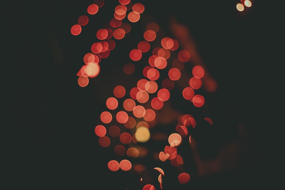 red bokeh lights