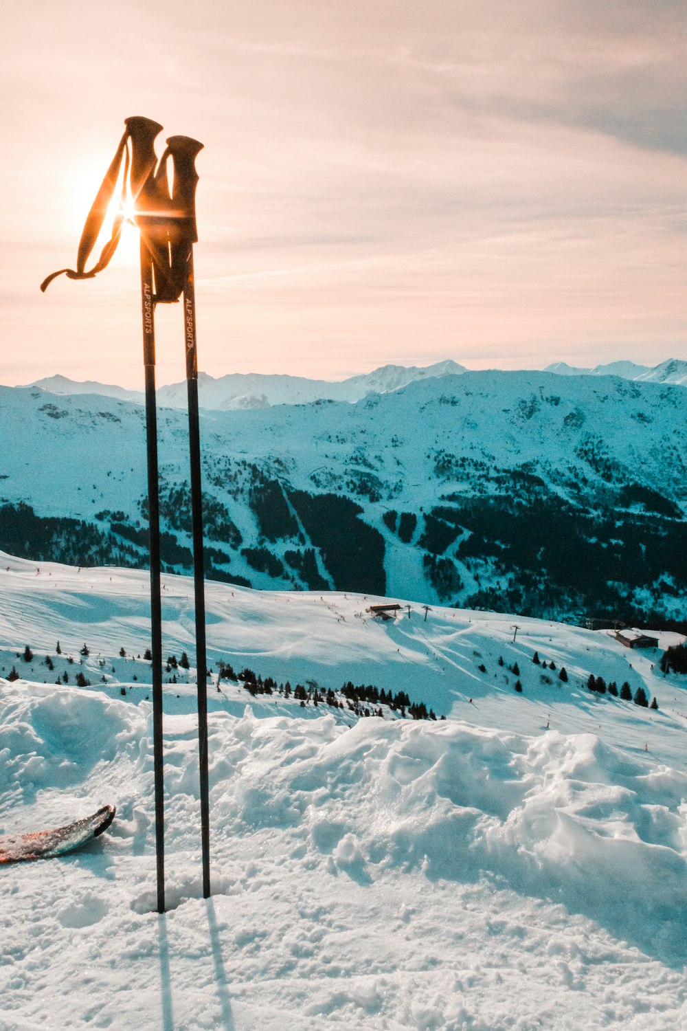 snow covered ground and mountain