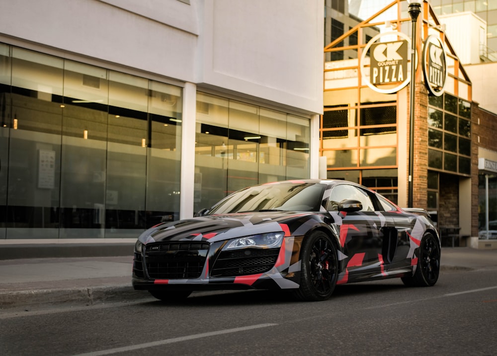 black and red coupe