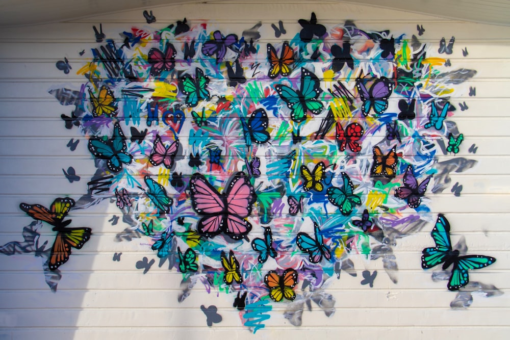 Decoración de pared de mariposas