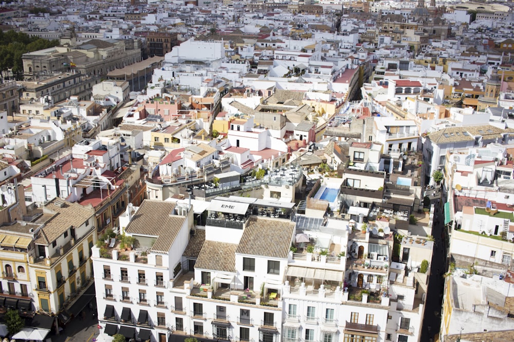 high-angle view of rural