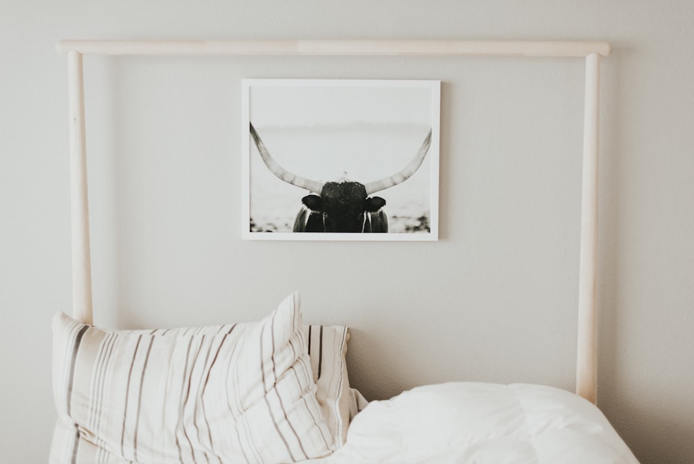 white and brown pillowcase