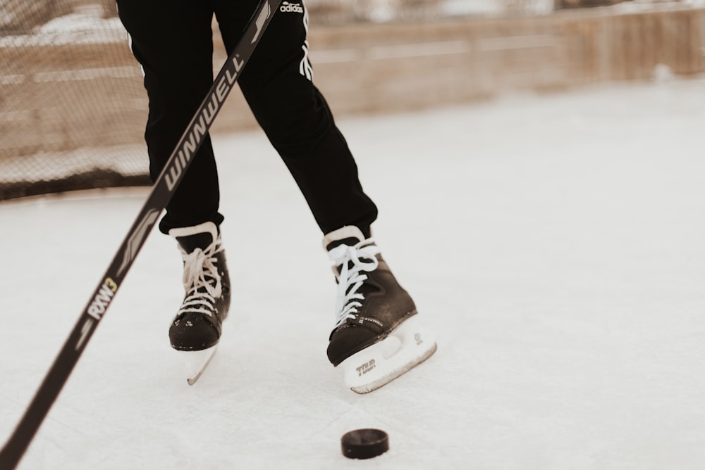 person playing hockey