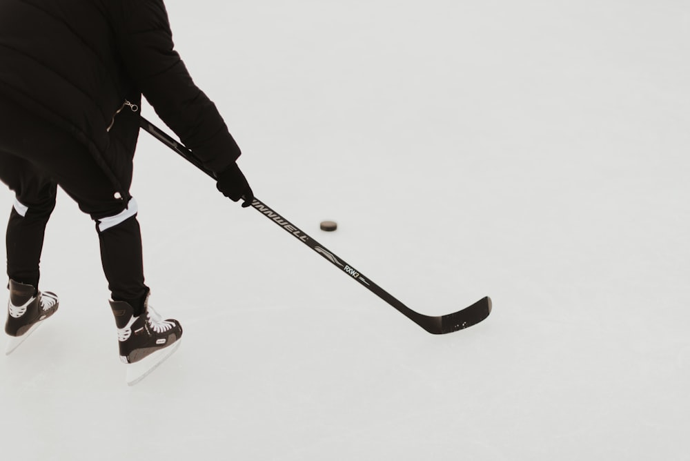 person playing hockey