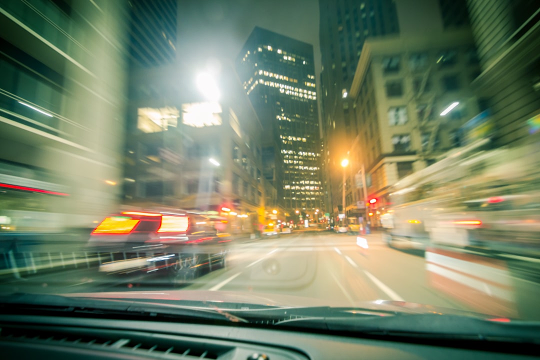 timelapse photography of vehicles and buildings,