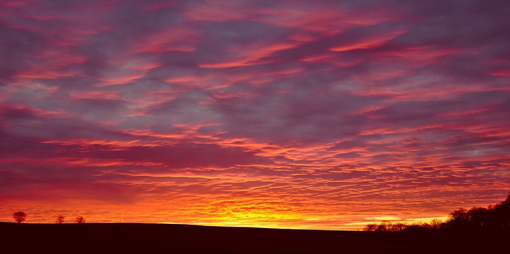 orange and gray clouds