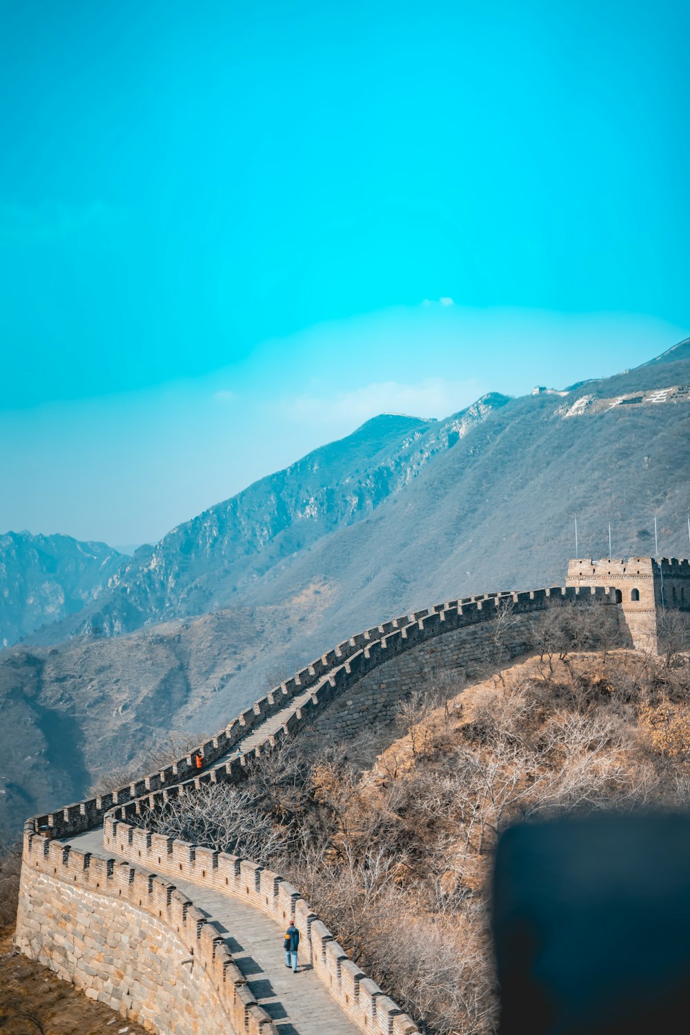 Vista aérea da parede da China
