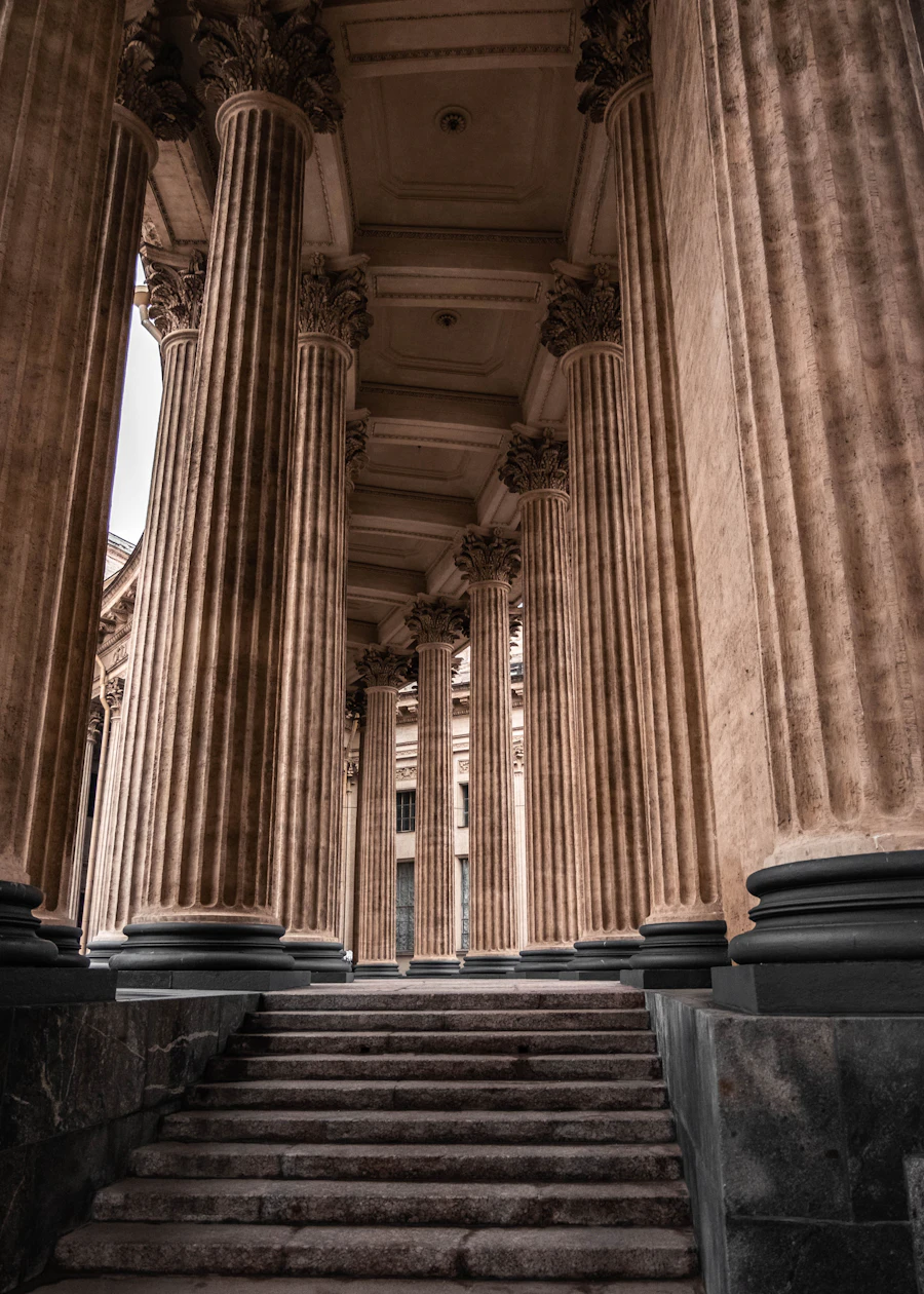 Classical stone column, representing structure and steady counsel