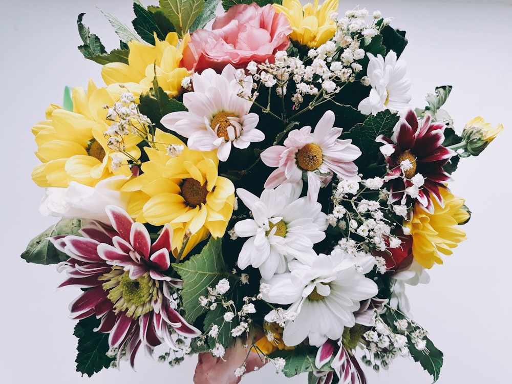 assorted-color flower bouquet