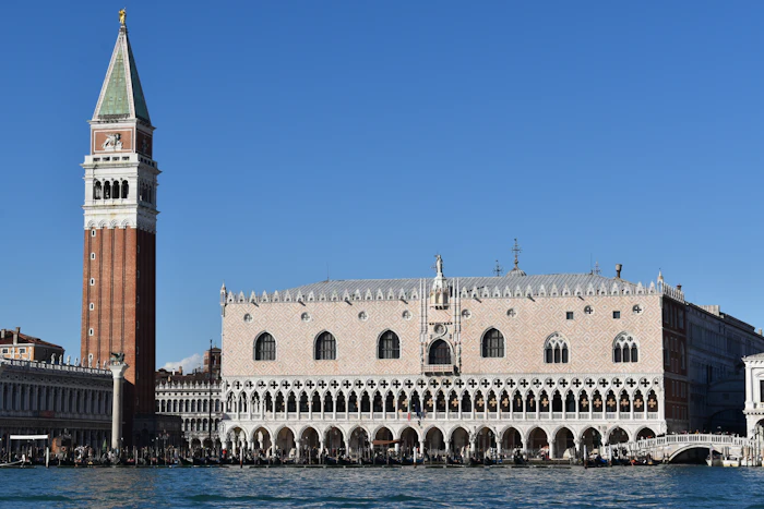 Doge's Palace and the Campanile from the water, Venice