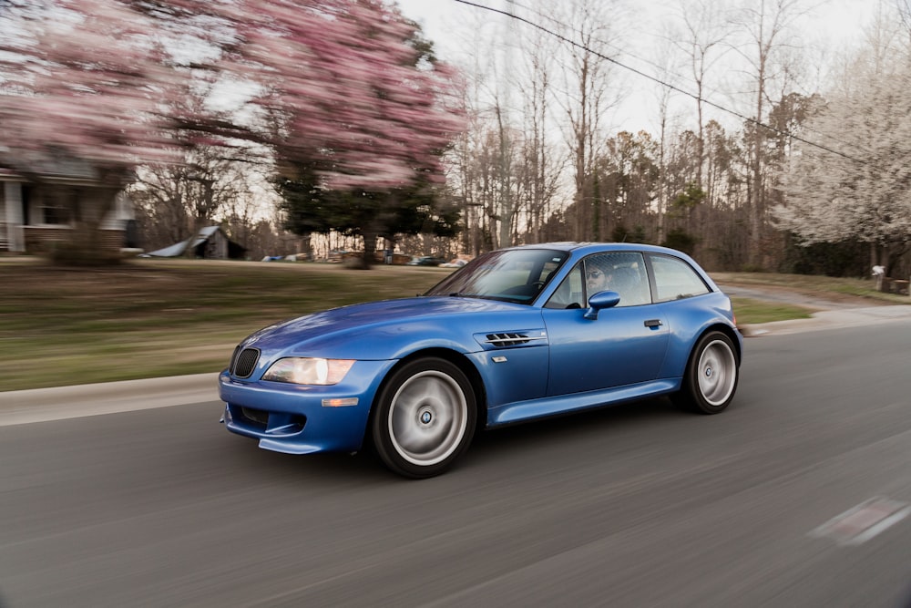 blue coupe