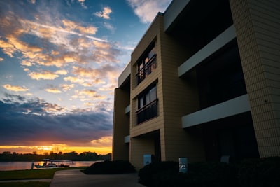 low angle photo of building contemporary zoom background