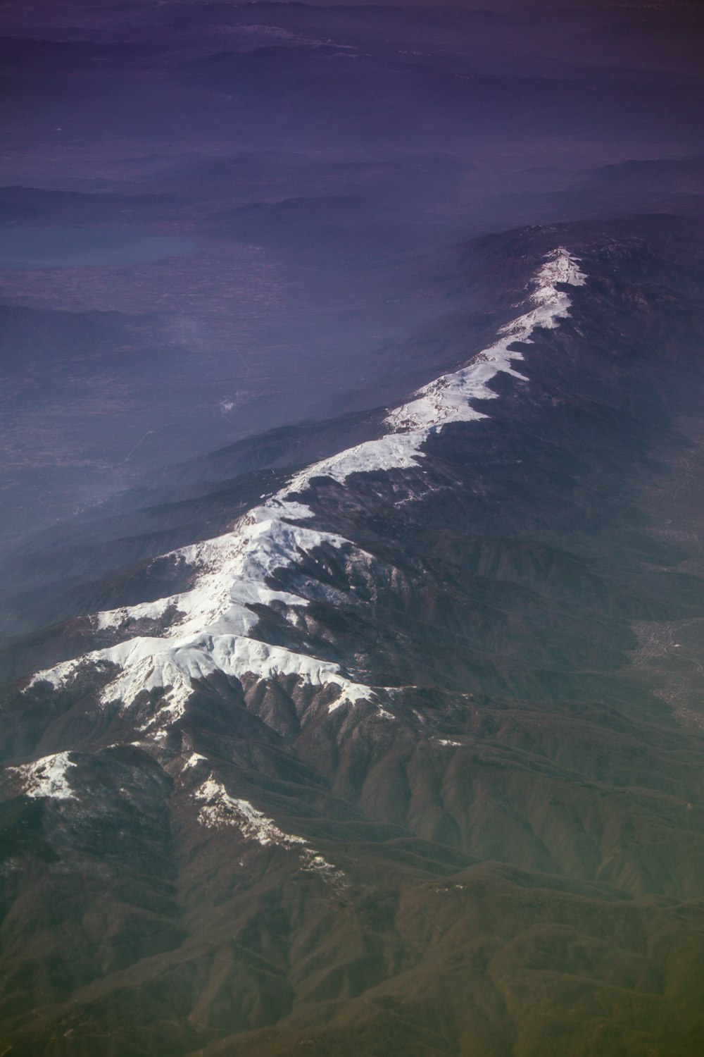 aerial photography of mountain