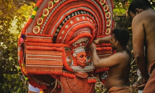person red tribal mask