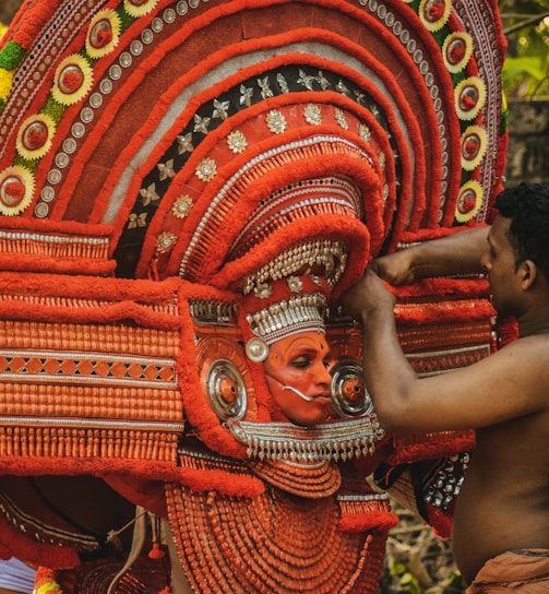 person red tribal mask