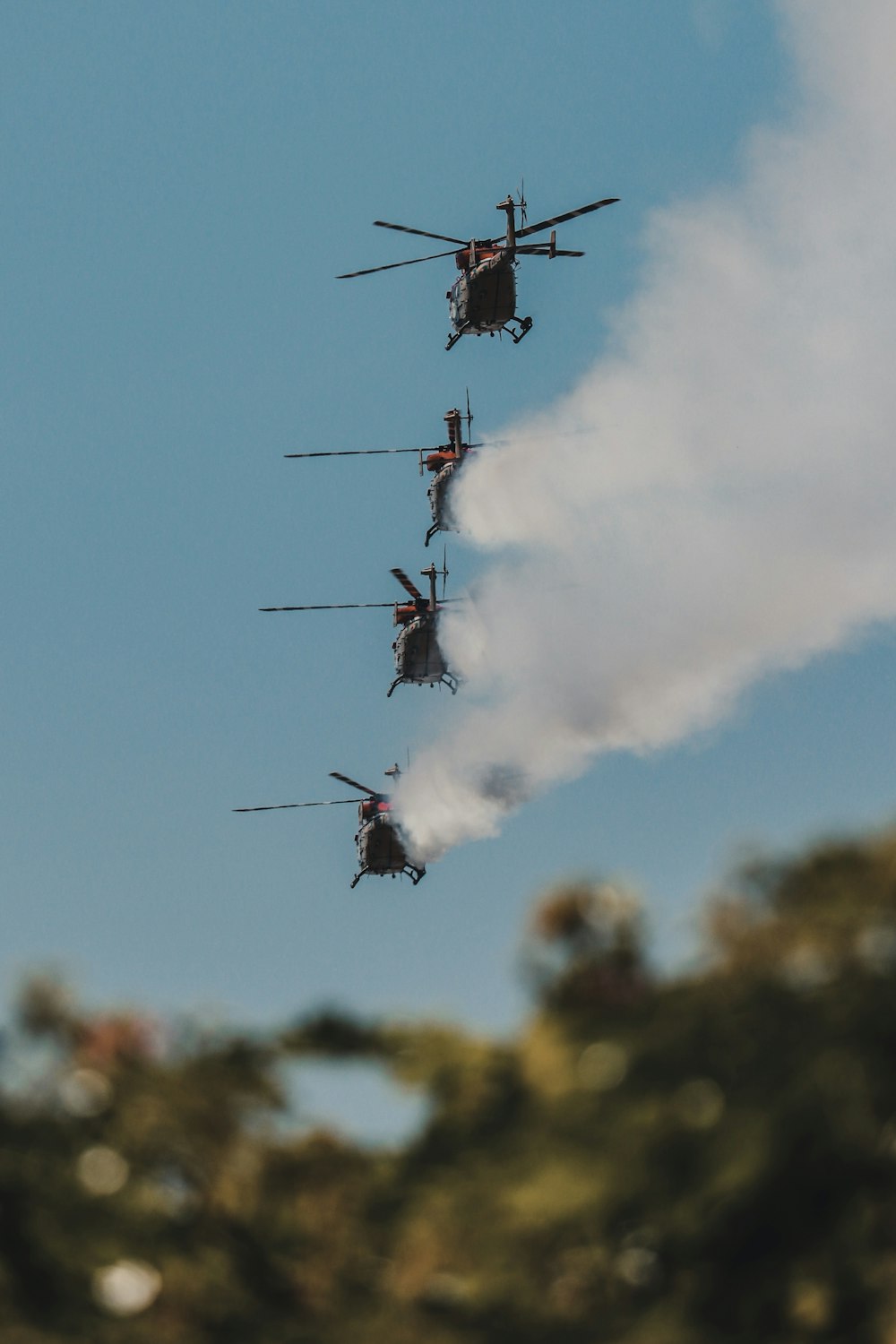 four black helicopters