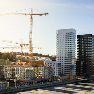 Cranes and new towers going up