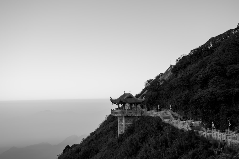 wooden house on high ground