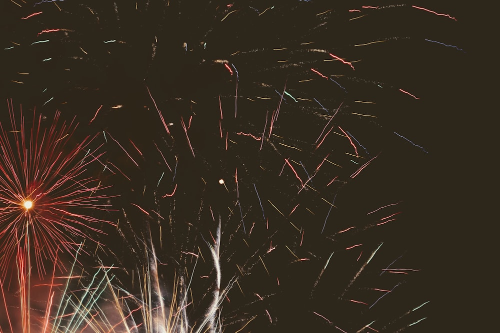 multicolored fireworks