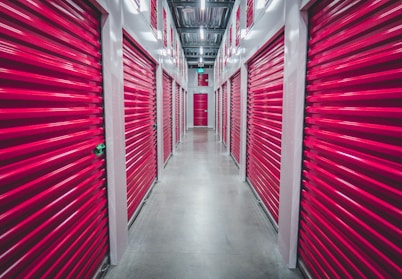 purple shutter doors