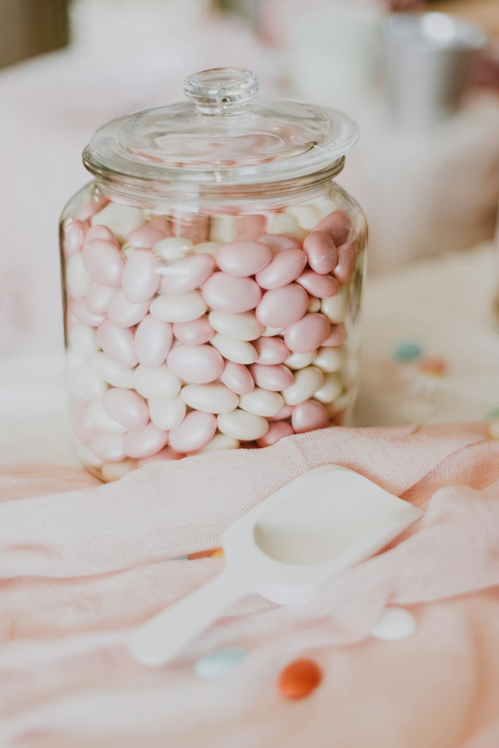 clear glass candy dish