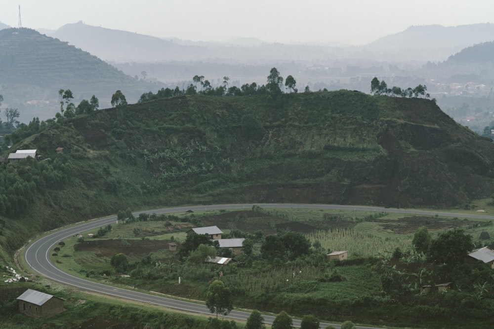 green mountain road scenery