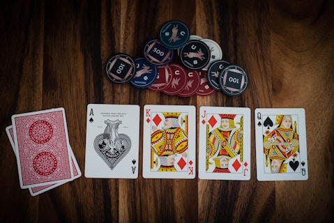 assorted-color playing cards